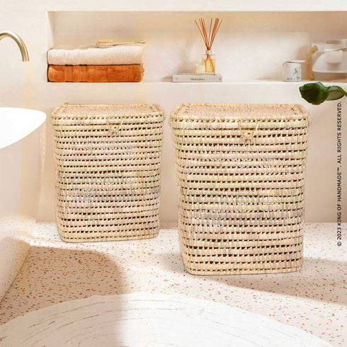 Laundry Basket - Boho Nursery Storage Basket With Handles